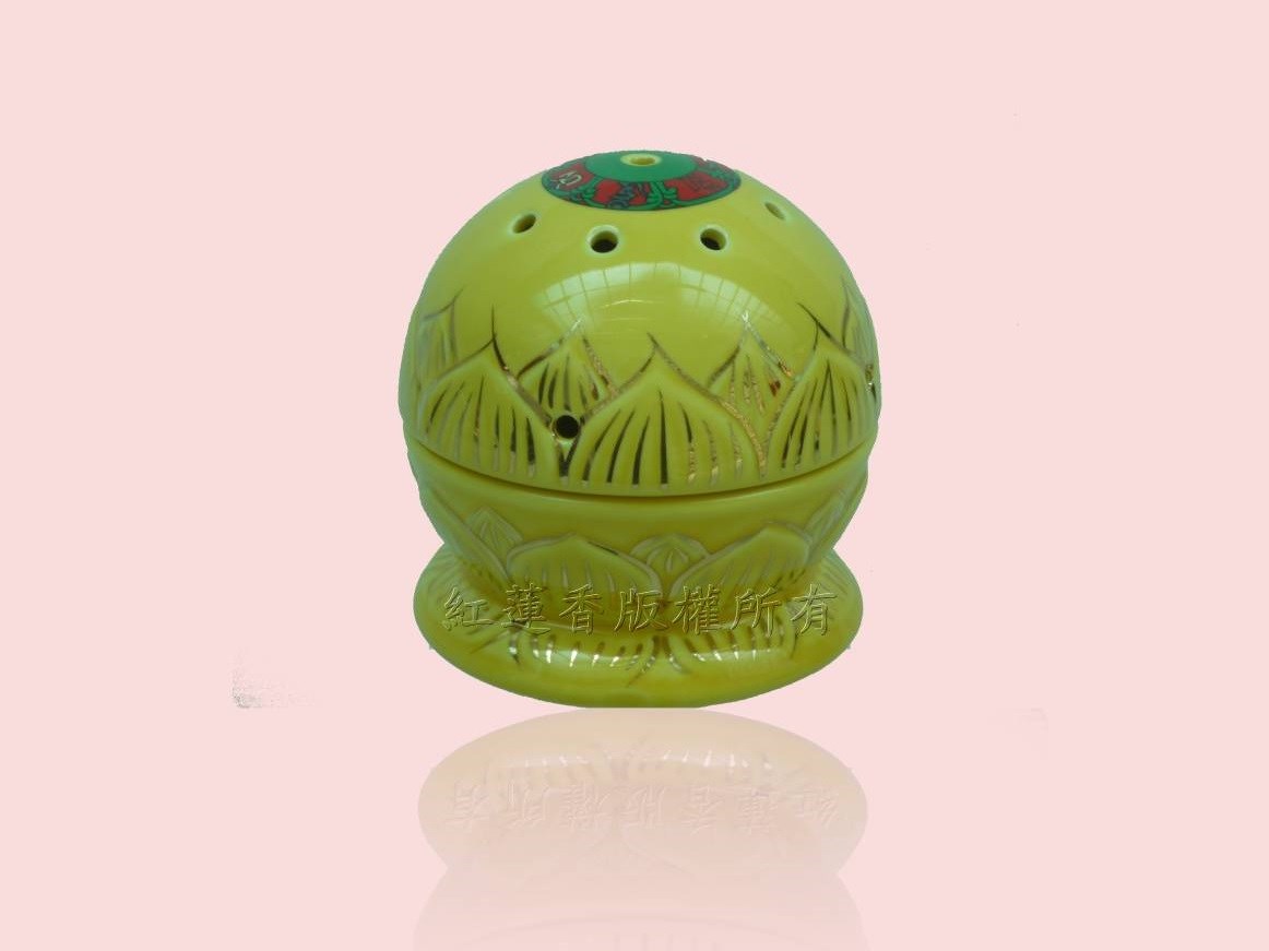 藏傳紅蓮香-蓮花爐-黃