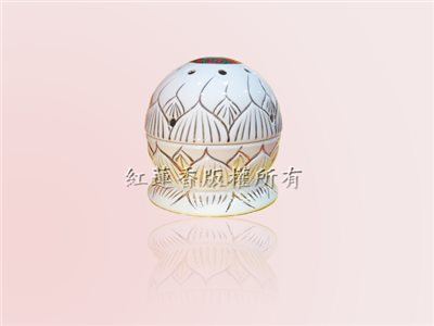 藏傳紅蓮香-蓮花爐-白